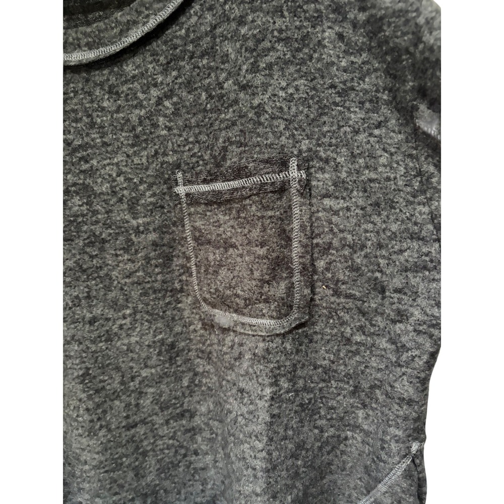 Charcoal Gray Womens Zenana Brushed Melange Hacci Pullover Top 1x/2x - Picture 3 of 6